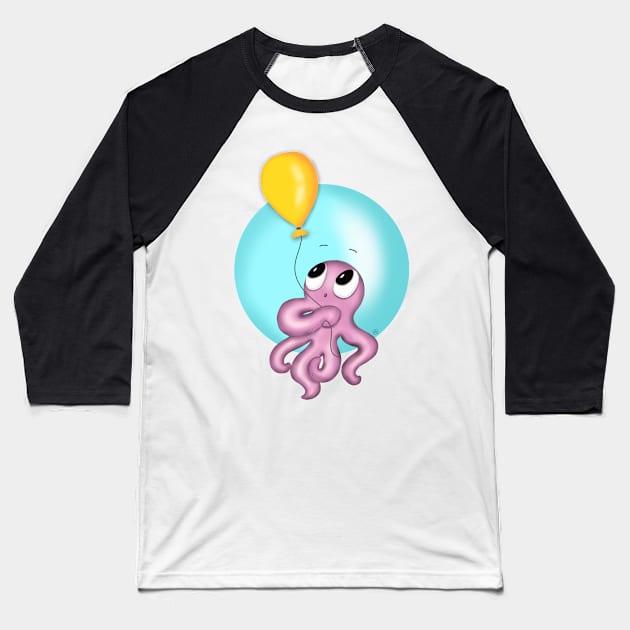 Octopus Baseball T-Shirt by nasia9toska